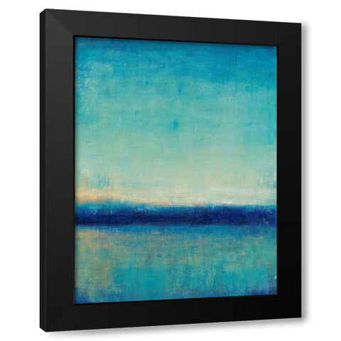 Blue Horizon II Black Modern Wood Framed Art Print with Double Matting by OToole, Tim