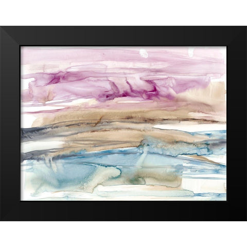Umber and Fuchsia Vista I Black Modern Wood Framed Art Print by Goldberger, Jennifer