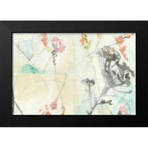 Lacy Overlay II Black Modern Wood Framed Art Print by Goldberger, Jennifer