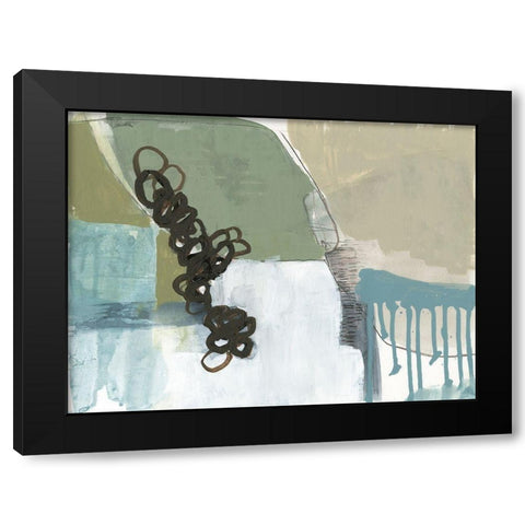 Umber Links I Black Modern Wood Framed Art Print with Double Matting by Goldberger, Jennifer