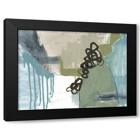 Umber Links II Black Modern Wood Framed Art Print with Double Matting by Goldberger, Jennifer