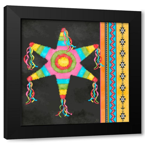 PiÃ±ata Party II Black Modern Wood Framed Art Print with Double Matting by Reynolds, Jade
