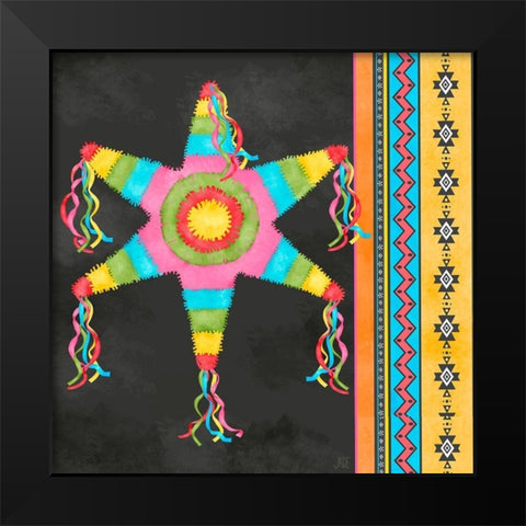 PiÃ±ata Party II Black Modern Wood Framed Art Print by Reynolds, Jade