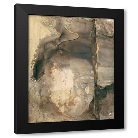 Ancient Rock I Black Modern Wood Framed Art Print with Double Matting by Combs, Joyce