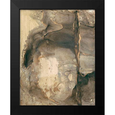 Ancient Rock I Black Modern Wood Framed Art Print by Combs, Joyce
