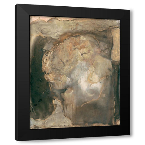 Ancient Rock II Black Modern Wood Framed Art Print with Double Matting by Combs, Joyce