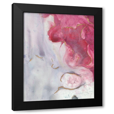 Magenta Dream II Black Modern Wood Framed Art Print with Double Matting by Combs, Joyce