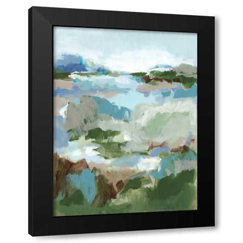 Long Road Home II Black Modern Wood Framed Art Print with Double Matting by Long, Christina