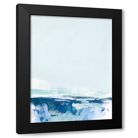 Coastal V Black Modern Wood Framed Art Print with Double Matting by Long, Christina