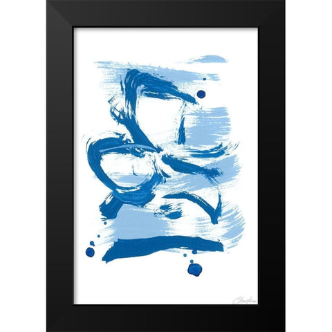 Blue Breeze I Black Modern Wood Framed Art Print by Long, Christina