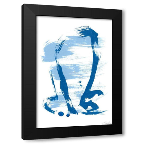 Blue Breeze II Black Modern Wood Framed Art Print by Long, Christina