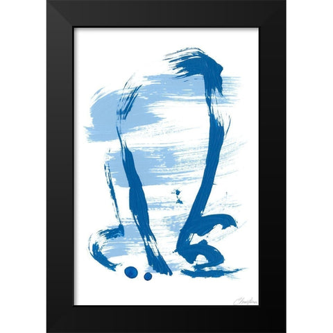 Blue Breeze II Black Modern Wood Framed Art Print by Long, Christina
