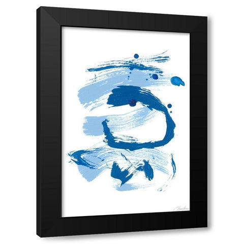 Blue Breeze III Black Modern Wood Framed Art Print by Long, Christina