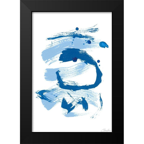 Blue Breeze III Black Modern Wood Framed Art Print by Long, Christina