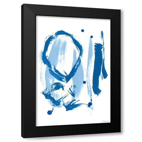 Blue Breeze IV Black Modern Wood Framed Art Print by Long, Christina