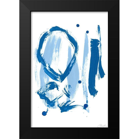 Blue Breeze IV Black Modern Wood Framed Art Print by Long, Christina