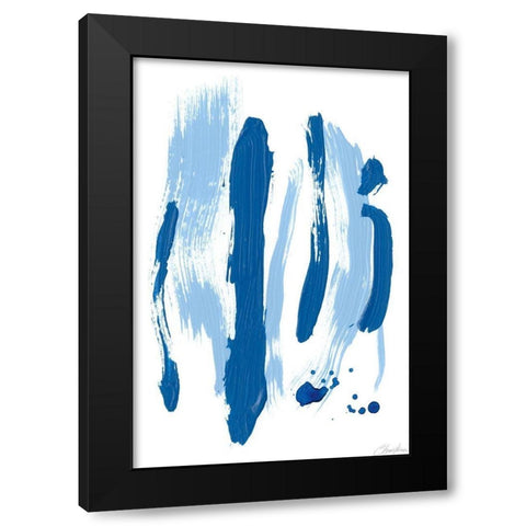 Blue Breeze V Black Modern Wood Framed Art Print by Long, Christina