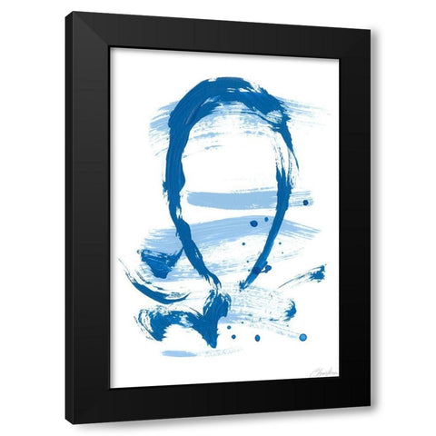 Blue Breeze VI Black Modern Wood Framed Art Print with Double Matting by Long, Christina