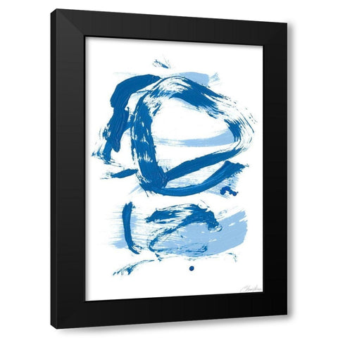 Blue Breeze VIII Black Modern Wood Framed Art Print by Long, Christina