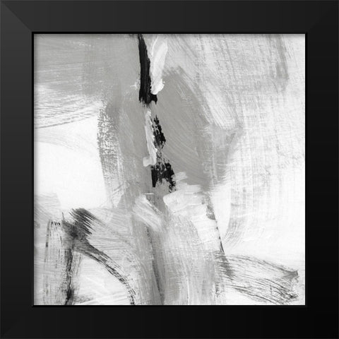 Soft Grey I Black Modern Wood Framed Art Print by Long, Christina