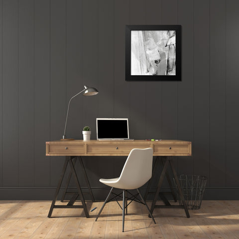 Soft Grey II Black Modern Wood Framed Art Print by Long, Christina