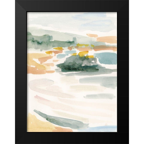 Golden Coast I Black Modern Wood Framed Art Print by Borges, Victoria