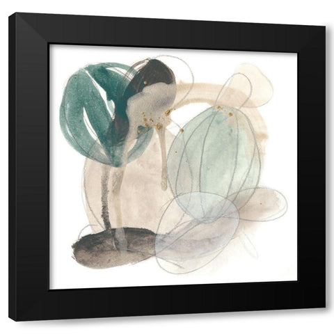 Cactus Gesture III Black Modern Wood Framed Art Print by Vess, June Erica