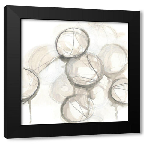 Neutral Lanterns I Black Modern Wood Framed Art Print by Vess, June Erica