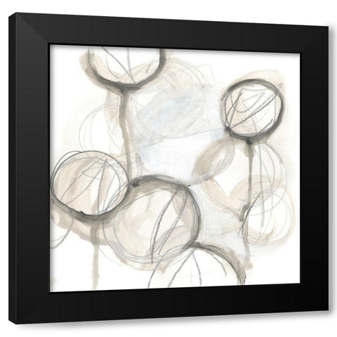 Neutral Lanterns II Black Modern Wood Framed Art Print with Double Matting by Vess, June Erica