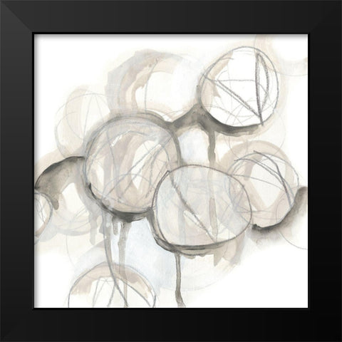 Neutral Lanterns IV Black Modern Wood Framed Art Print by Vess, June Erica