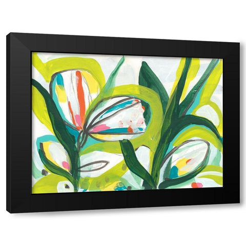 Tropical Tones I Black Modern Wood Framed Art Print with Double Matting by Vess, June Erica