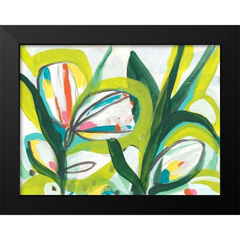 Tropical Tones I Black Modern Wood Framed Art Print by Vess, June Erica