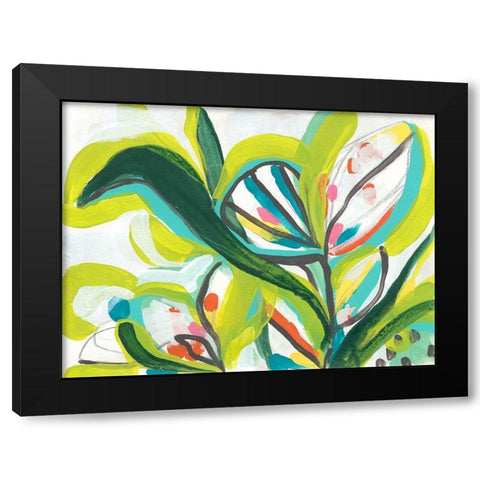 Tropical Tones II Black Modern Wood Framed Art Print with Double Matting by Vess, June Erica