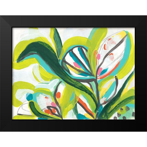 Tropical Tones II Black Modern Wood Framed Art Print by Vess, June Erica