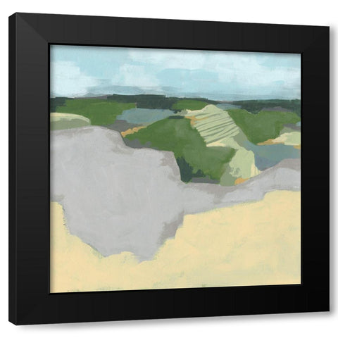 Far and Away II Black Modern Wood Framed Art Print by Vess, June Erica