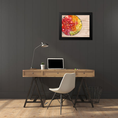 Bowls of Fruit I Black Modern Wood Framed Art Print by Ludwig, Alicia