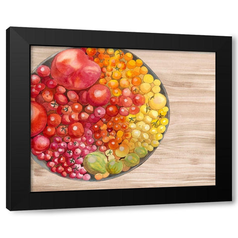Bowls of Fruit I Black Modern Wood Framed Art Print with Double Matting by Ludwig, Alicia