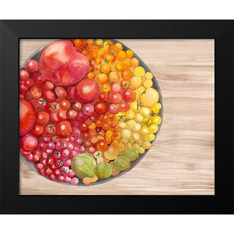 Bowls of Fruit I Black Modern Wood Framed Art Print by Ludwig, Alicia