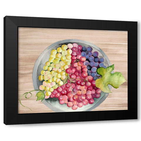 Bowls of Fruit II Black Modern Wood Framed Art Print with Double Matting by Ludwig, Alicia