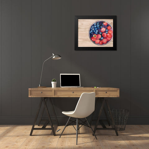Bowls of Fruit III Black Modern Wood Framed Art Print by Ludwig, Alicia