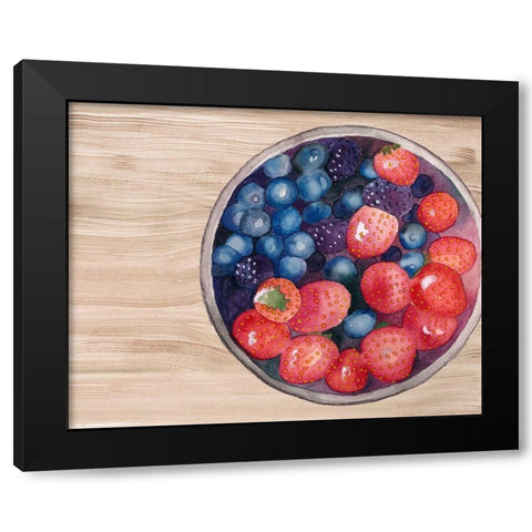Bowls of Fruit III Black Modern Wood Framed Art Print with Double Matting by Ludwig, Alicia