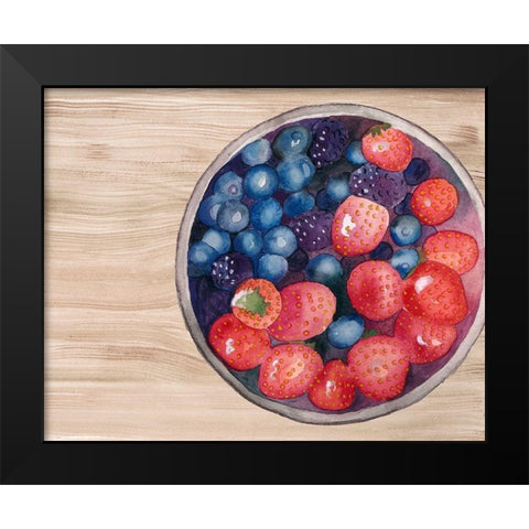 Bowls of Fruit III Black Modern Wood Framed Art Print by Ludwig, Alicia