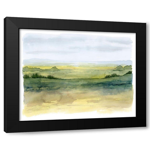 Golden Strata I Black Modern Wood Framed Art Print with Double Matting by Popp, Grace