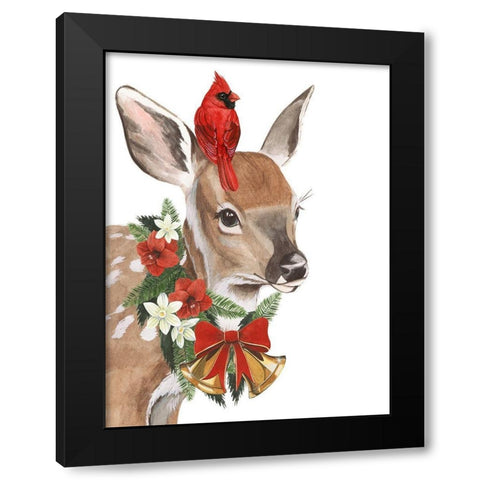 Yuletide Darling I Black Modern Wood Framed Art Print with Double Matting by Popp, Grace