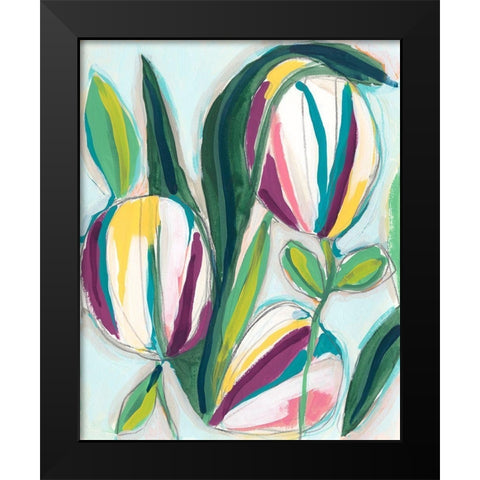 Bright Bounty I Black Modern Wood Framed Art Print by Vess, June Erica