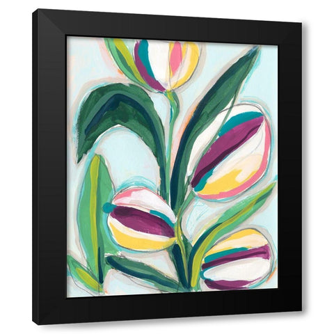 Bright Bounty II Black Modern Wood Framed Art Print by Vess, June Erica