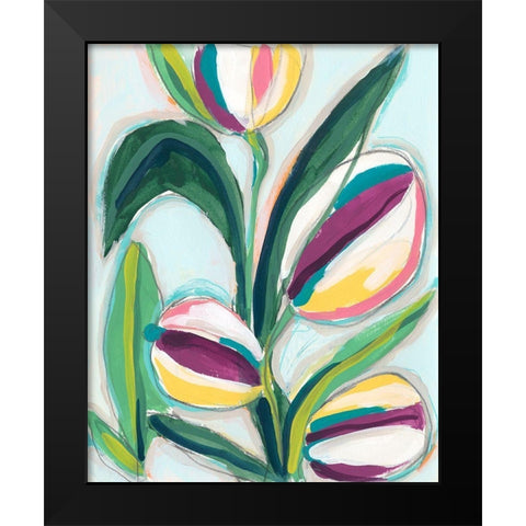 Bright Bounty II Black Modern Wood Framed Art Print by Vess, June Erica