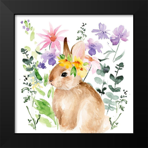Watercolor Spring Garden I Black Modern Wood Framed Art Print by Parker, Jennifer Paxton