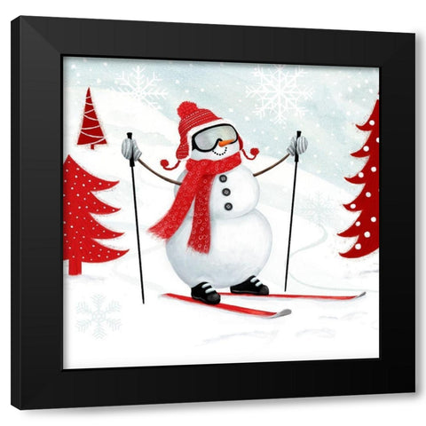 Snow Day I Black Modern Wood Framed Art Print by Borges, Victoria