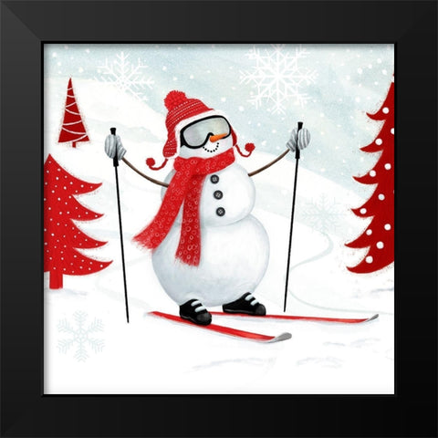 Snow Day I Black Modern Wood Framed Art Print by Borges, Victoria